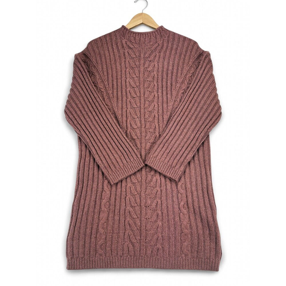 Express‎ Cable Knit Sweater Tunic Crewneck - Size L